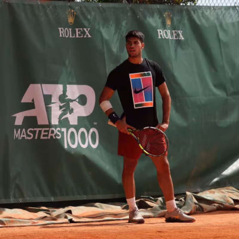 Alcaraz, baja en Montecarlo. Foto: gettyimages