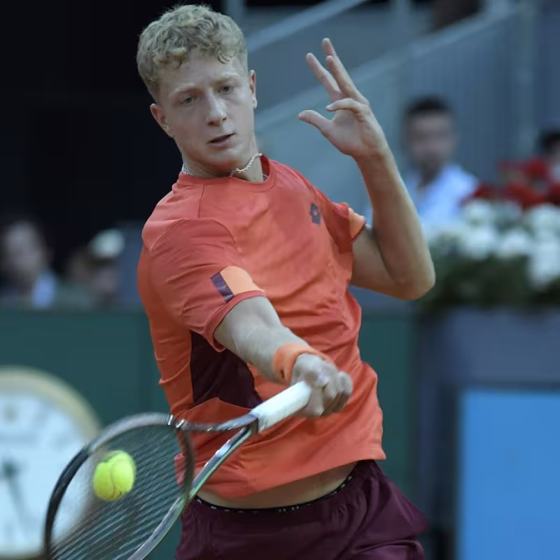 Martín Landaluce en el Mutua Madrid Open 2023. Foto: getty