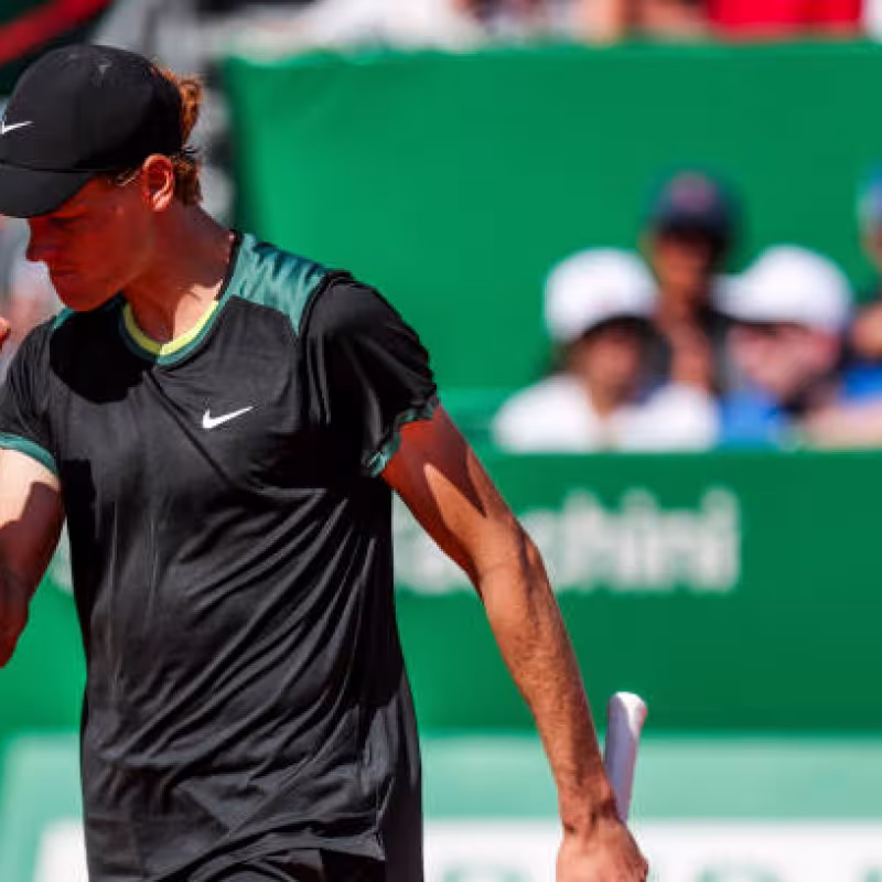 Jannik Sinner en el ATP Masters 1000 de Montecarlo 2024. Foto: Getty