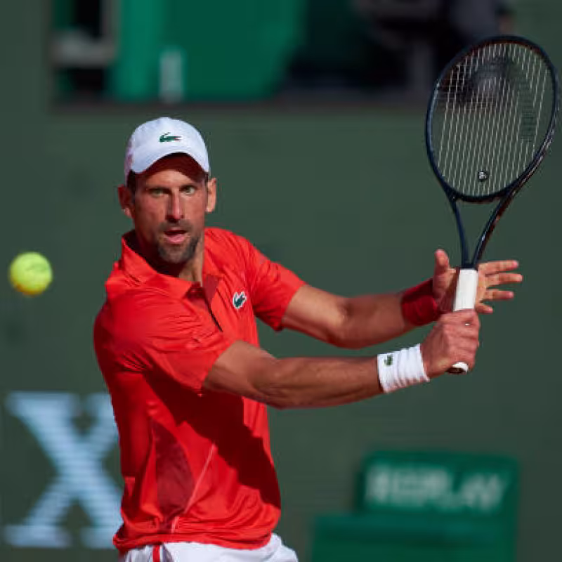 Novak Djokovic en el ATP Masters 1000 de Montecarlo 2024. Foto: Getty