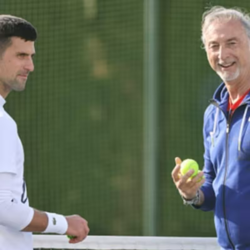 Novak Djokovic y Marco Panichi. Foto: @djokernole