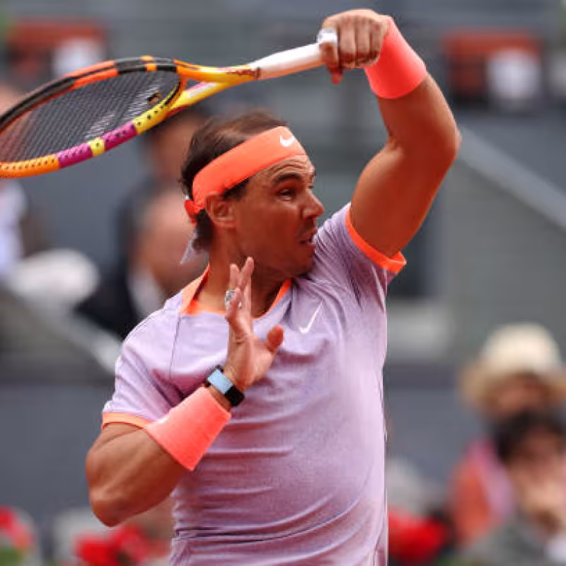 Rafa Nadal en el Mutua Madrid Open 2024. Foto: Getty