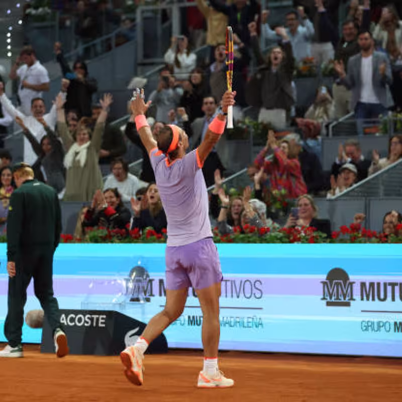 Rafael Nadal en el Mutua Madrid Open 2024. Foto: Getty
