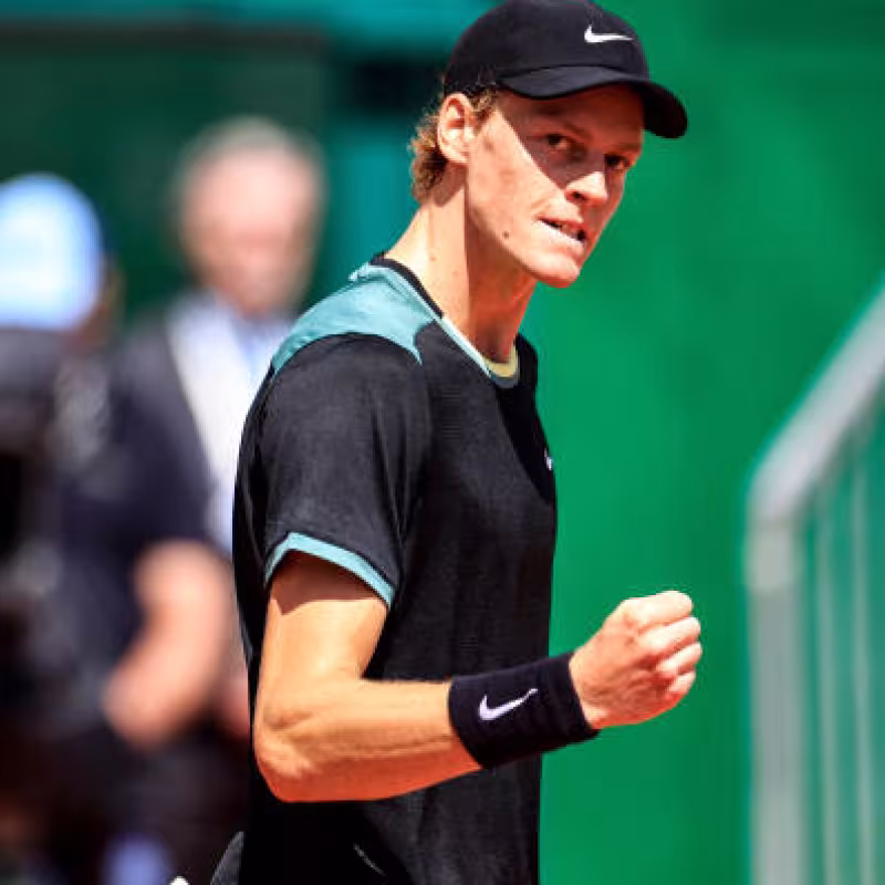 Jannik Sinner en el Masters 1000 de Montecarlo 2024. Foto: getty