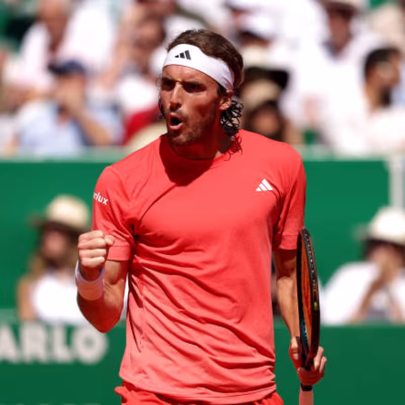 Stefanos Tsitsipas accede a la final en el ATP Masters 1000 de Montecarlo 2024. Foto: Getty