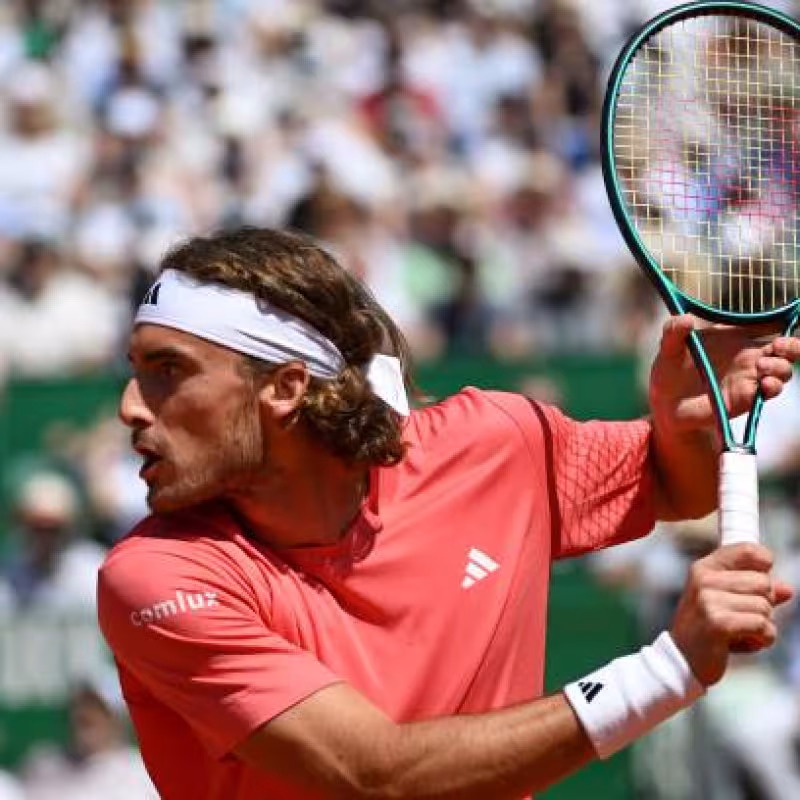 Stefanos Tsitsipas en el ATP Montecarlo 2024. Foto: Getty