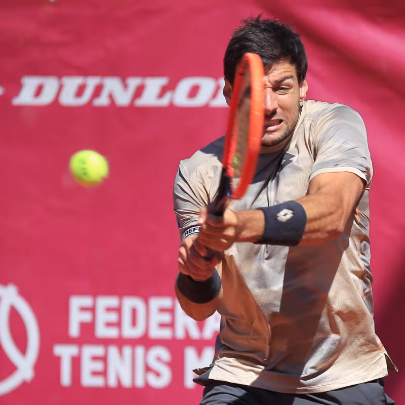 Bernabé Zapata en el ATP Challenger de Madrid 2024. Foto: getty