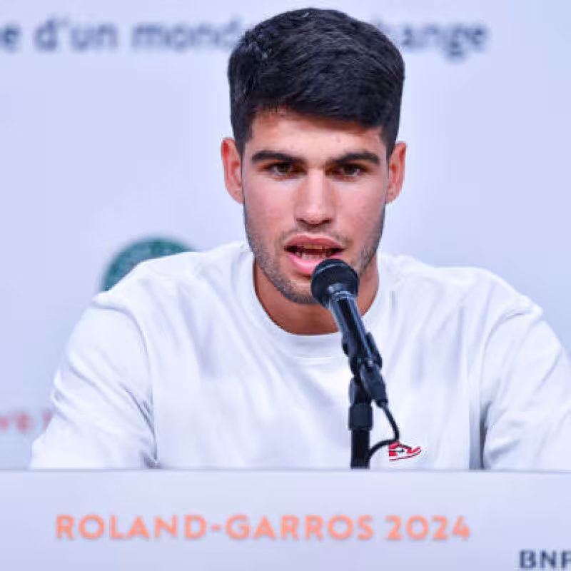 Carlos Alcaraz, en Roland Garros 2024. Foto: gettyimages