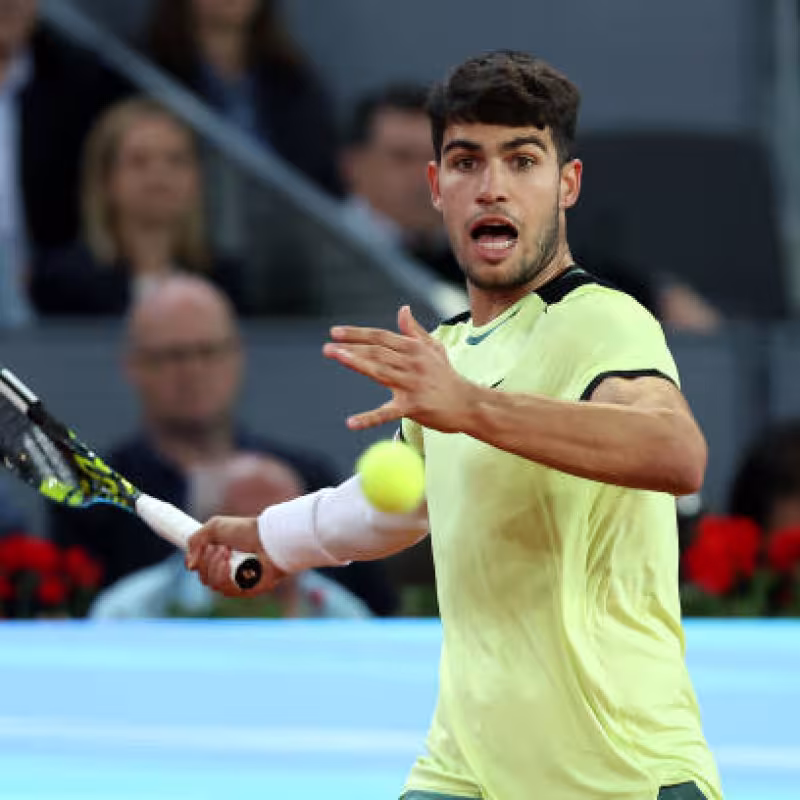 Alcaraz pierde con Rublev. Foto: gettyimages