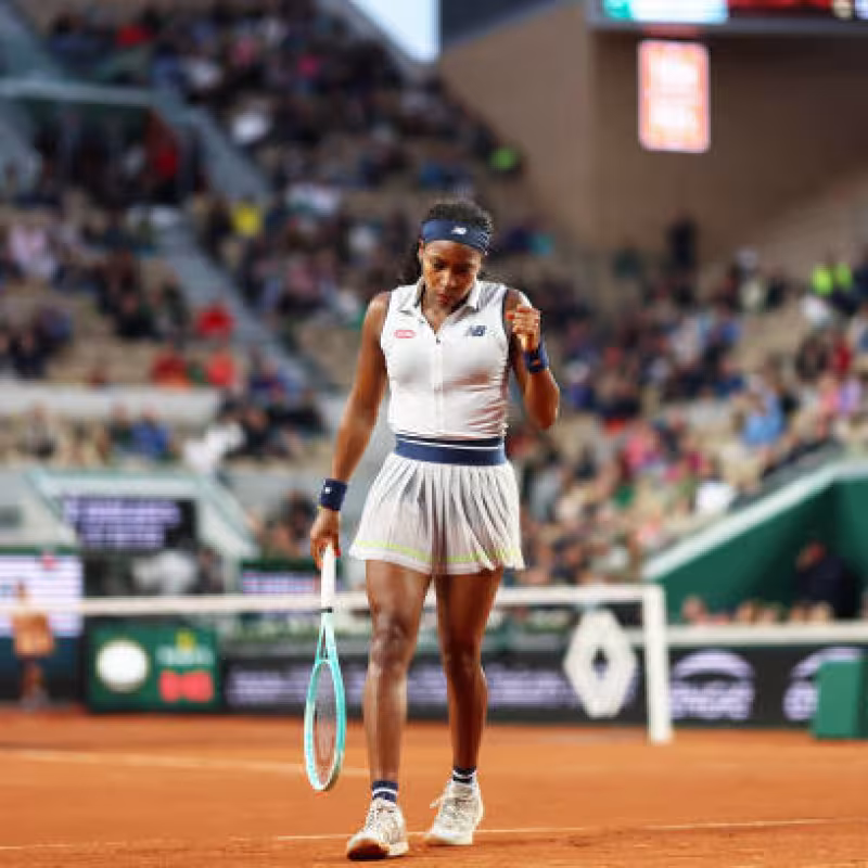 Coco Gauff en Roland Garros 2024. Foto: Getty