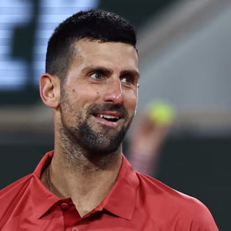Novak Djokovic en Roland Garros 2024. Foto: getty
