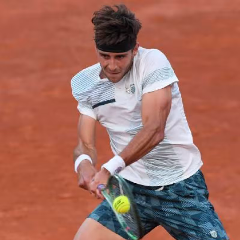 Tomás Etcheverry en el ATP de Lyon 2024. Foto: getty