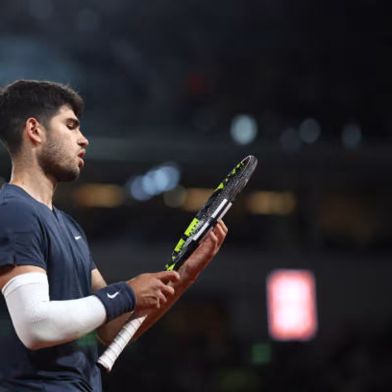 Carlos Alcaraz, octavos de final Roland Garros 2024. Foto: gettyimages