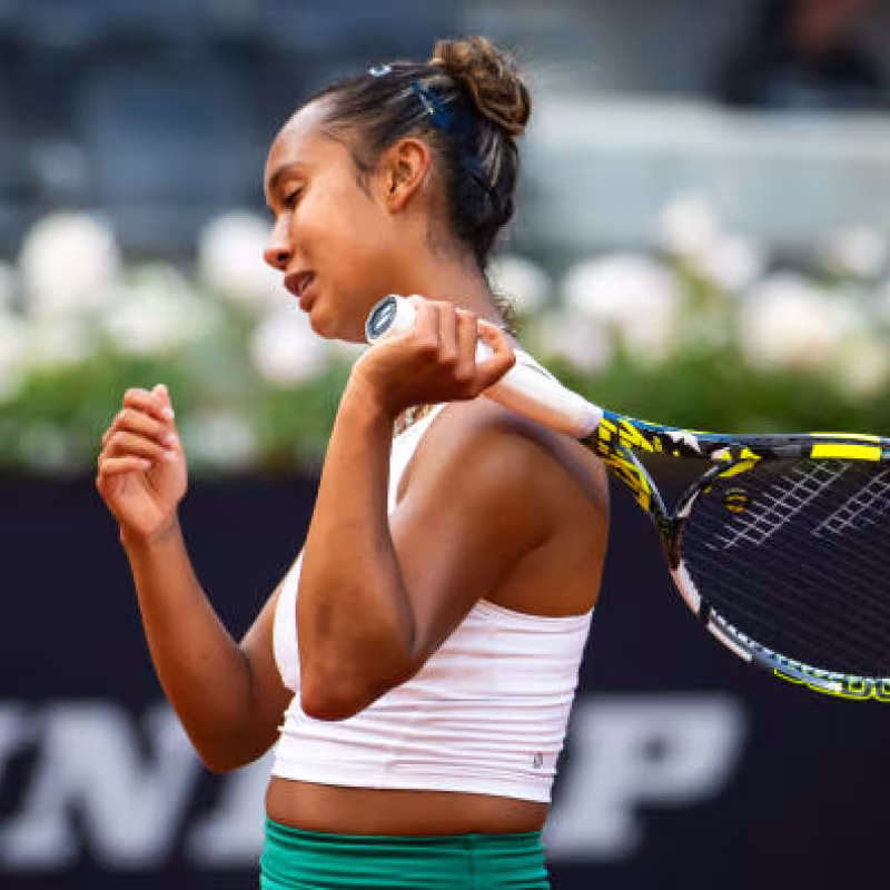 Leylah Fernandez en el WTA de Roma 2024. Foto: getty