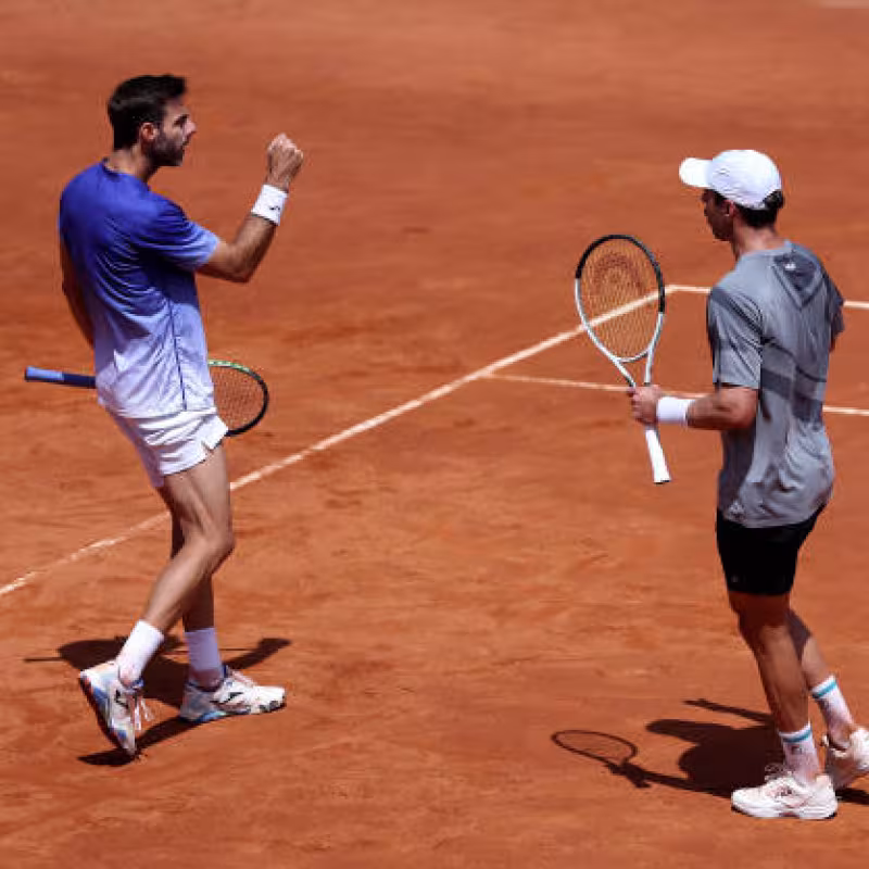 Marcel Granollers y Horacio Zeballos en el ATP Roma 2024. Foto: Getty