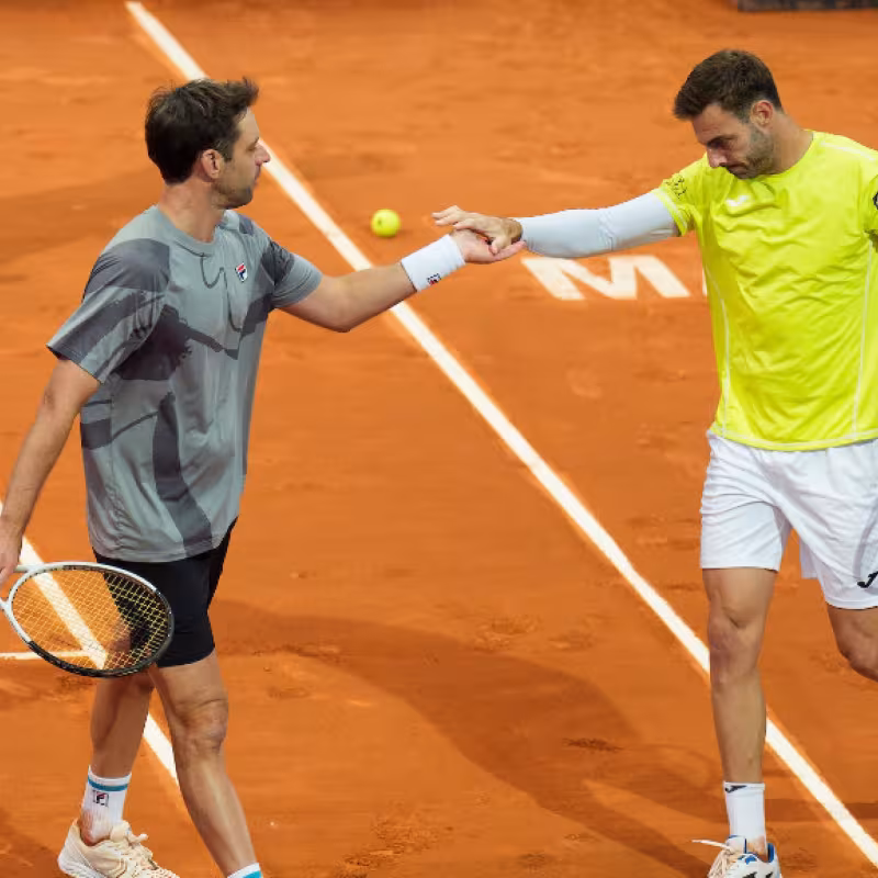 Marcel Garnollers y Horacio Zeballos en Mutua Madrid Open 2024. Foto: getty