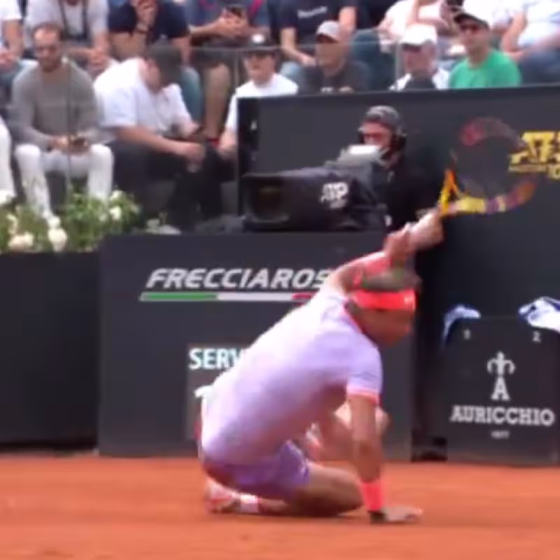 Nadal, en Roma. Foto: tennistv