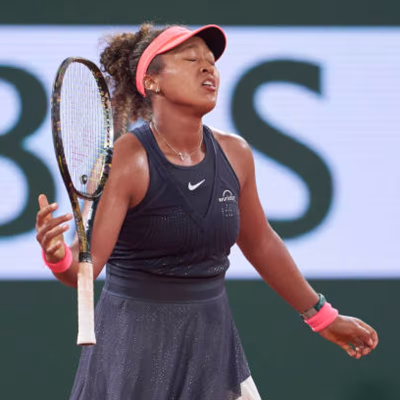 Naomi Osaka en Roland Garros 2024. Foto: Getty