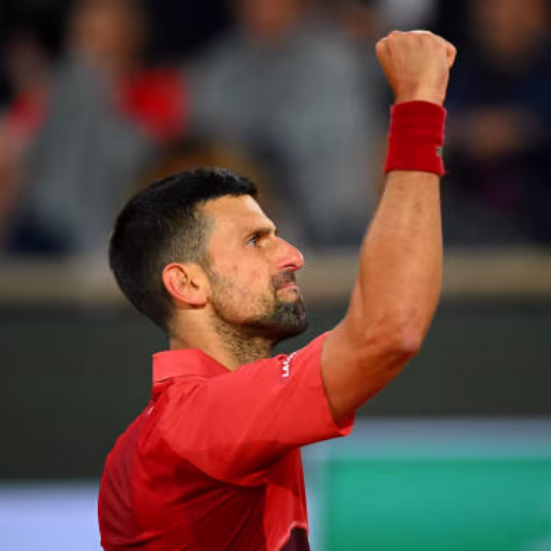 Novak Djokovic en Roland Garros 2024. Foto: getty