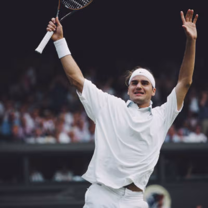 Roger Federer en Wimbledon 2001. Foto: Getty