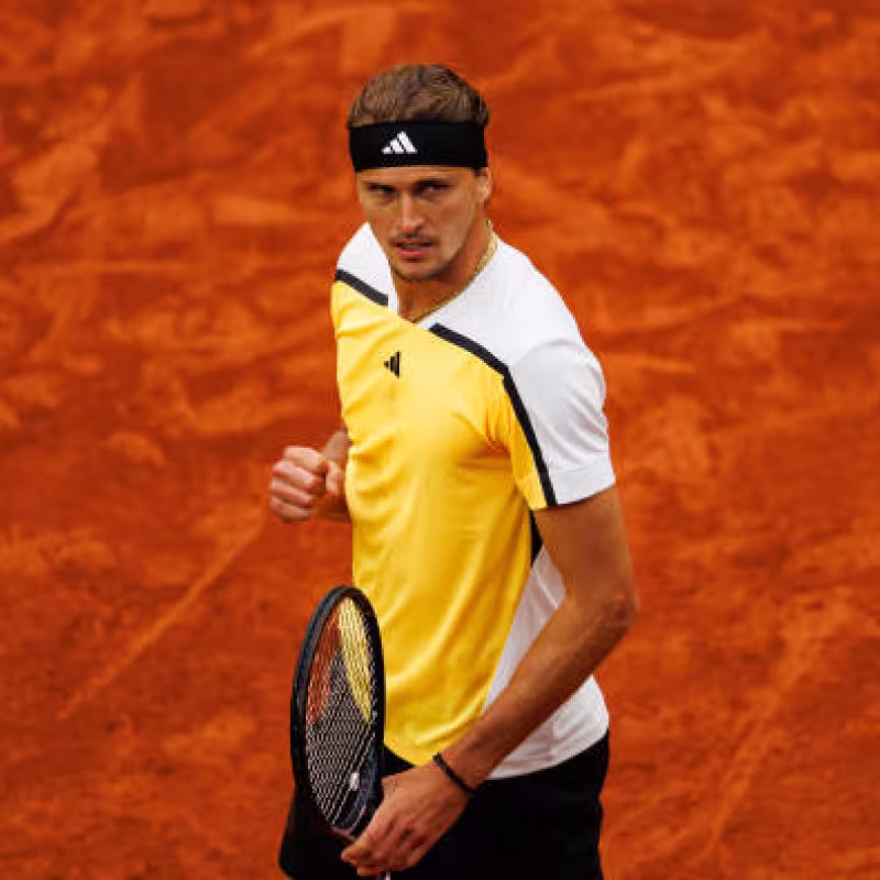 Alexander Zverev en Roland Garros 2024. Foto: getty