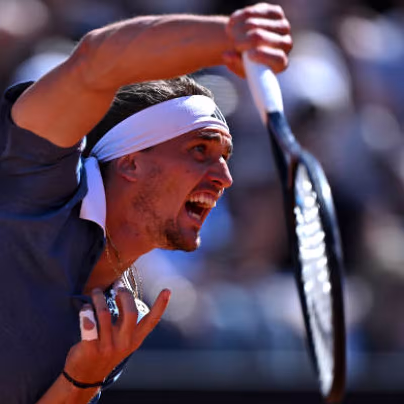 Alexander Zverev en el ATP de Roma 2024. Foto: getty