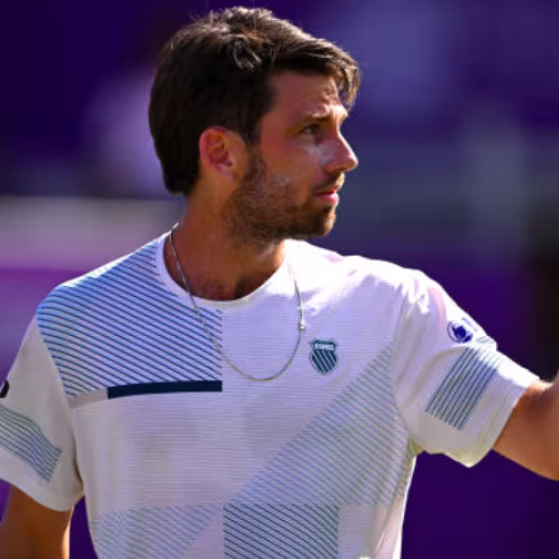 Cameron Norrie durante la gira de hierba. Fuente: Getty