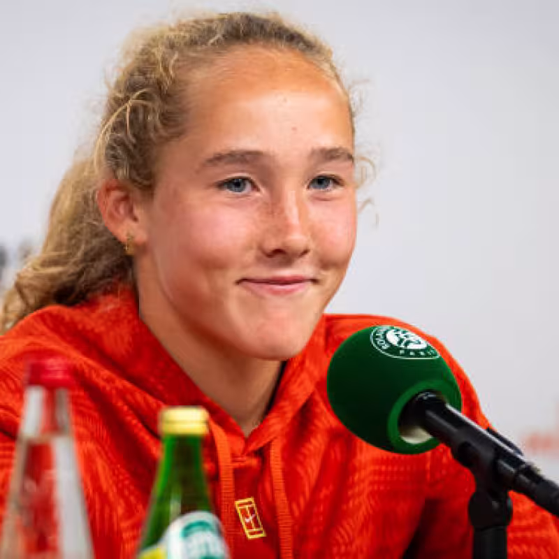 Mirra Andreeva en Roland Garros 2024. Foto: getty