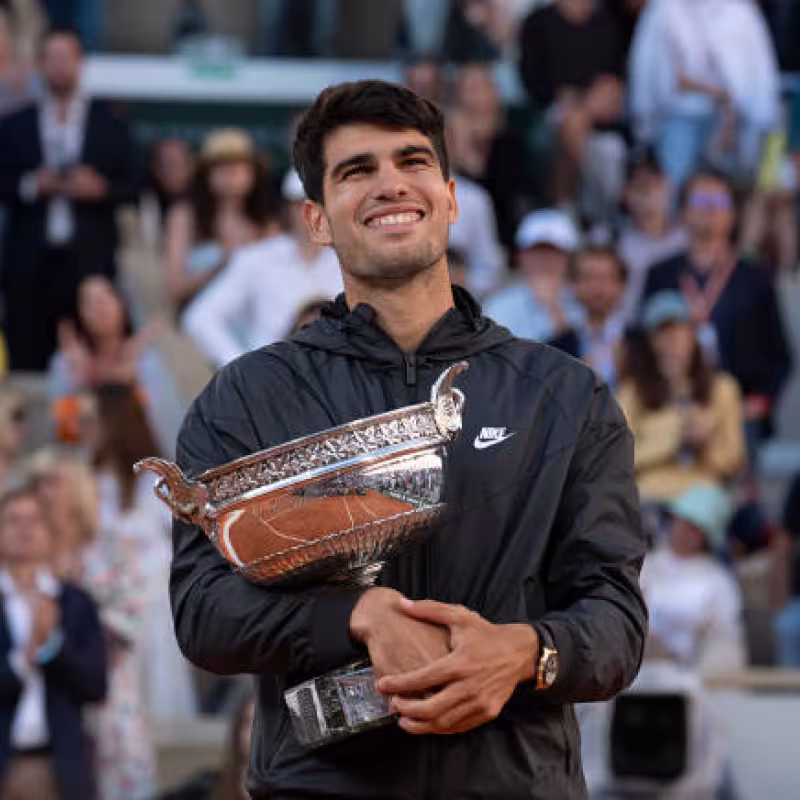 Carlos Alcaraz, campeón en Roland Garros 2024. Foto: Getty