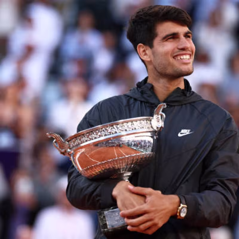 Carlos Alcaraz, campeón en Roland Garros 2024. Foto: Getty