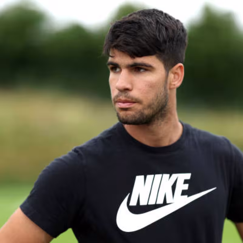 Carlos Alcaraz en Wimbledon 2024. Foto: getty