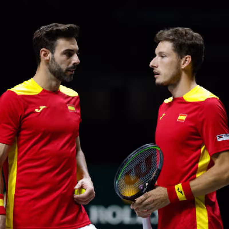 Marcel Granollers y Pablo Carreño en la Copa Davis 2023. Foto: getty