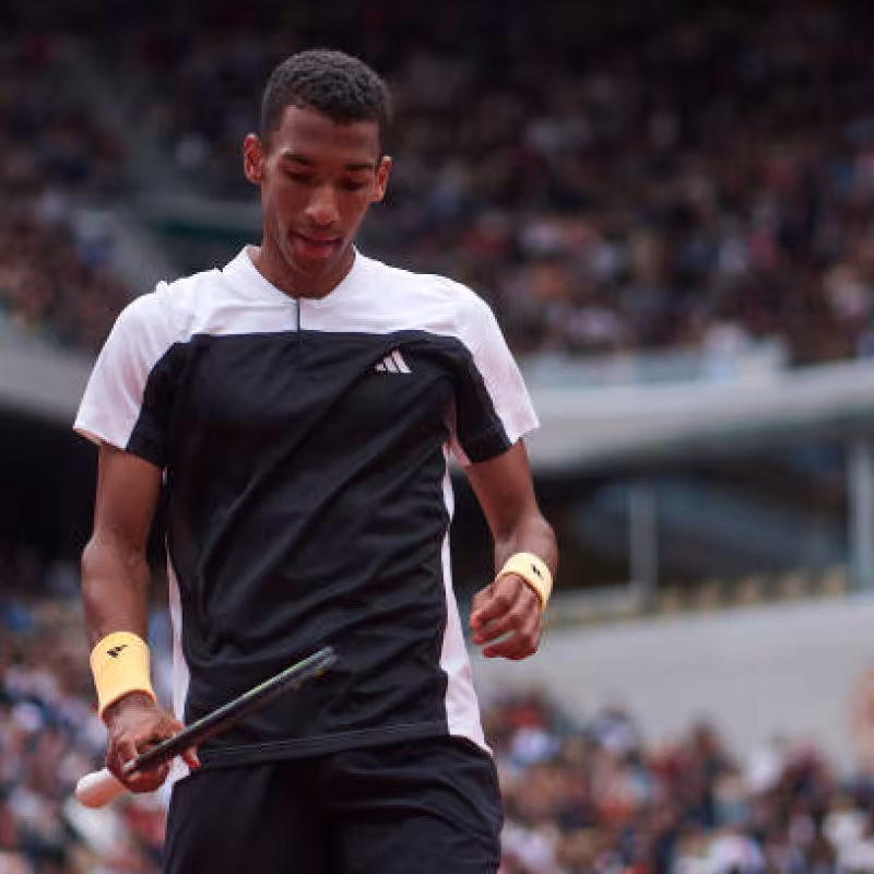 Felix Auger Aliassime en Roland Garros 2024. Foto: Getty