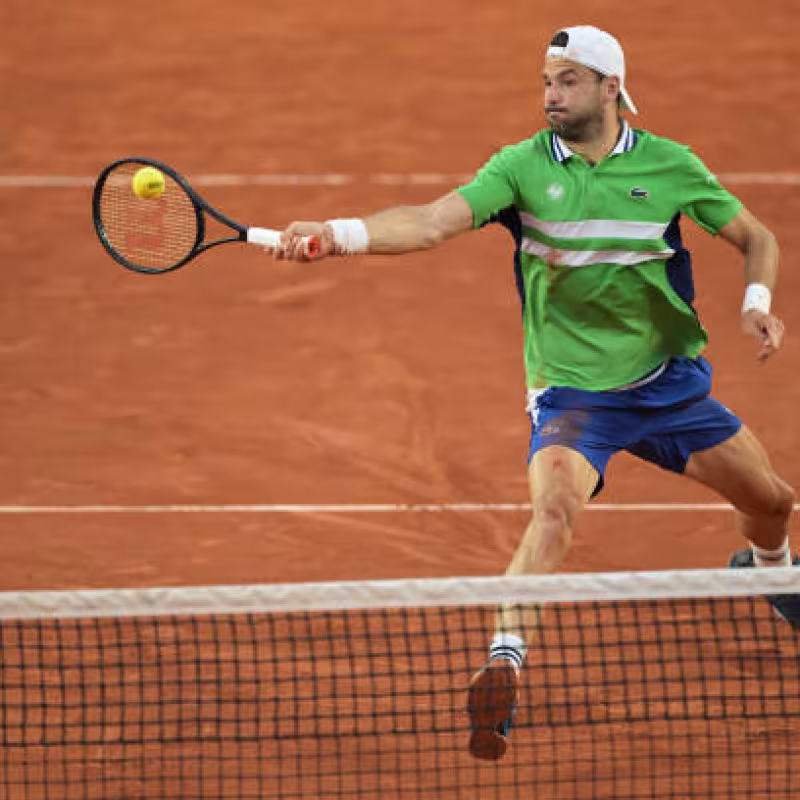 Grigor Dimitrov, en Roland Garros 2024. Foto: gettyimages