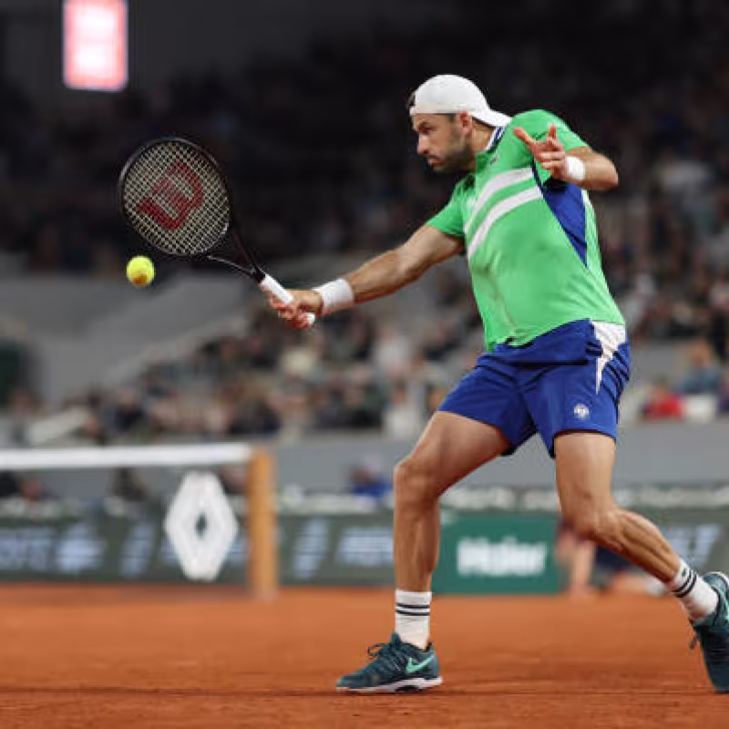 Grigor Dimitrov en Roland Garros 2024. Foto: Getty