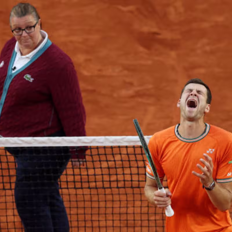 Hubert Hurkacz, nervios. Foto: gettyimages