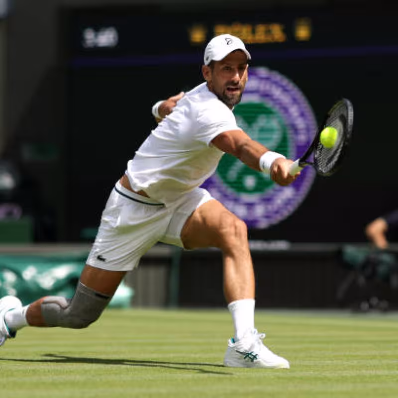 Novak Djokovic, en Wimbledon 2024. Foto: gettyimages