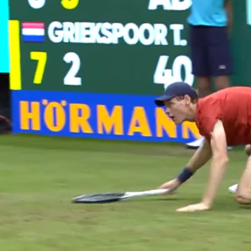 Jannik Sinner en el ATP de Halle 2024. Foto: getty