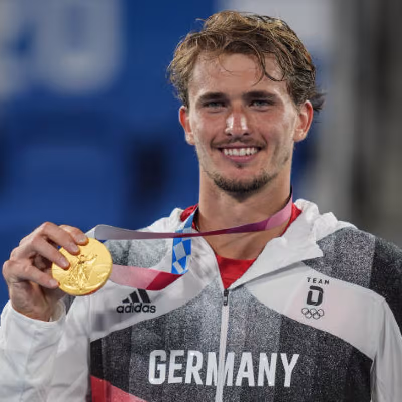 Alexander Zverev en los Juegos Olímpicos de Tokio 2020. Foto: getty