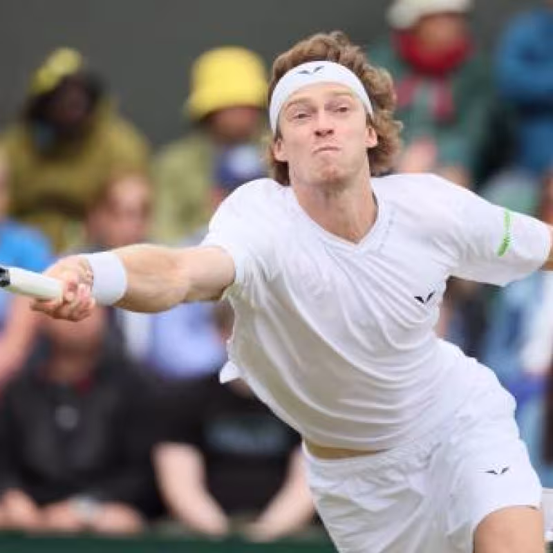 Andrey Rublev, en Wimbledon 2024. Foto: gettyimages