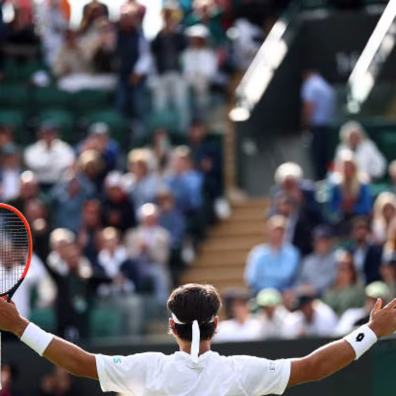 Fran Comesaña, en Wimbledon 2024. Foto: gettyimages