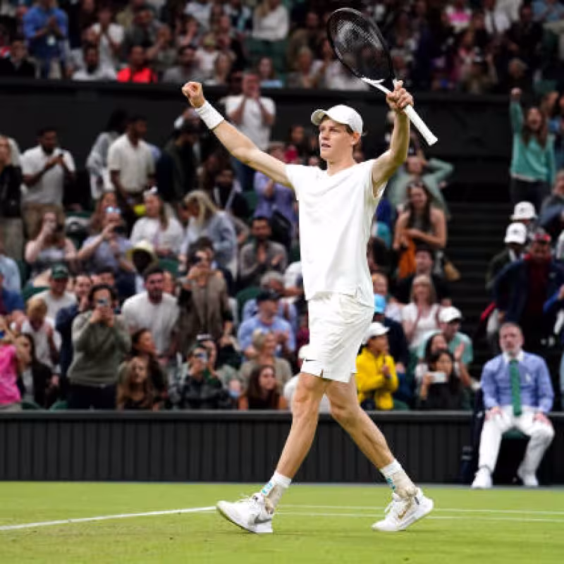 Jannik Sinner en Wimbledon 2024. Foto: Getty