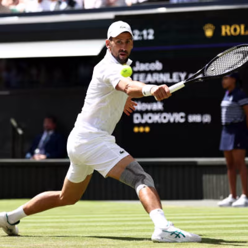 Novak Djokovic, en Wimbledon 2024. Foto: gettyimages