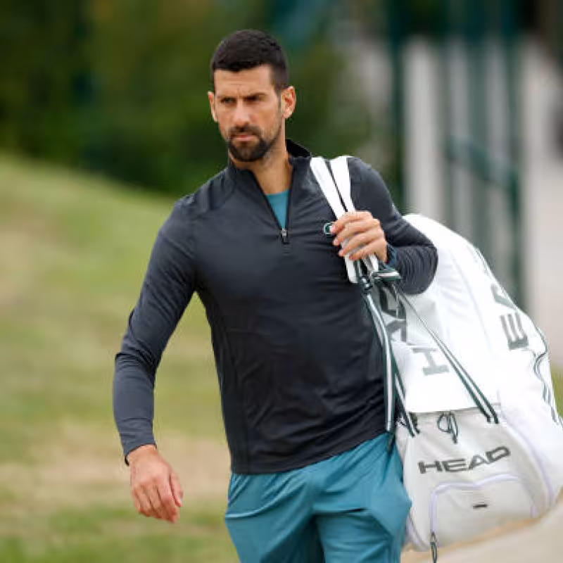 Novak Djokovic en Wimbledon 2024. Foto: getty