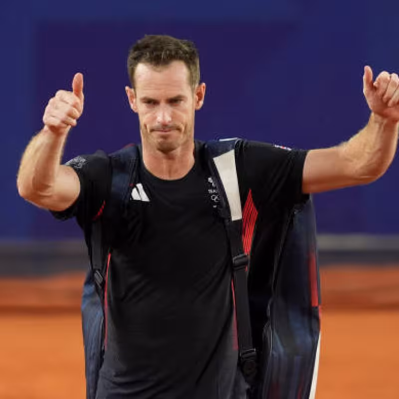 Andy Murray at the Paris 2024 Olympic Games. Photo: Getty.