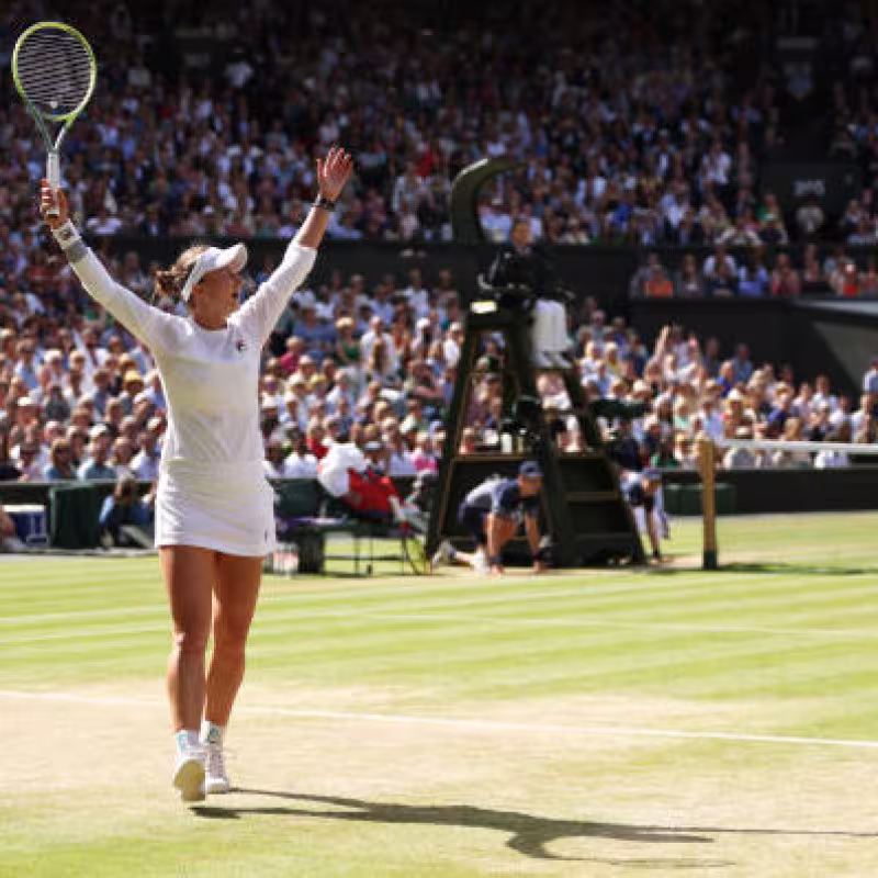 Barbora Krejcikova points out what was most fun about winning at Wimbledon. Photo: Getty