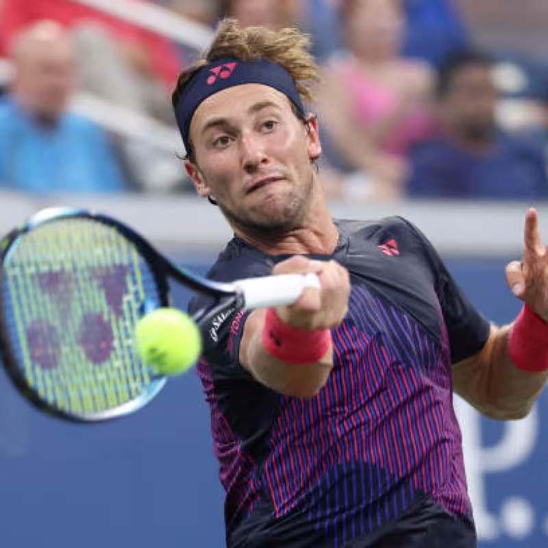 Casper Ruud defeats Gael Monfils at the US Open 2024. Photo: Getty