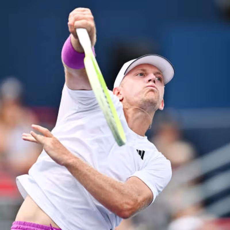 Alejandro Davidovich, during his victory over Medvedev. Source: Getty