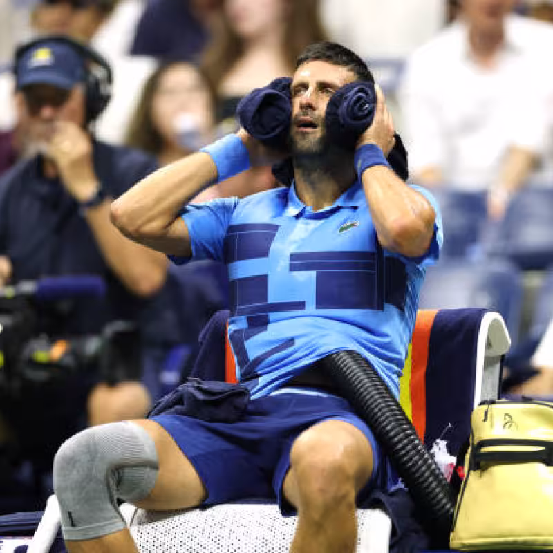 Novak Djokovic at the US Open 2024. Photo: Getty