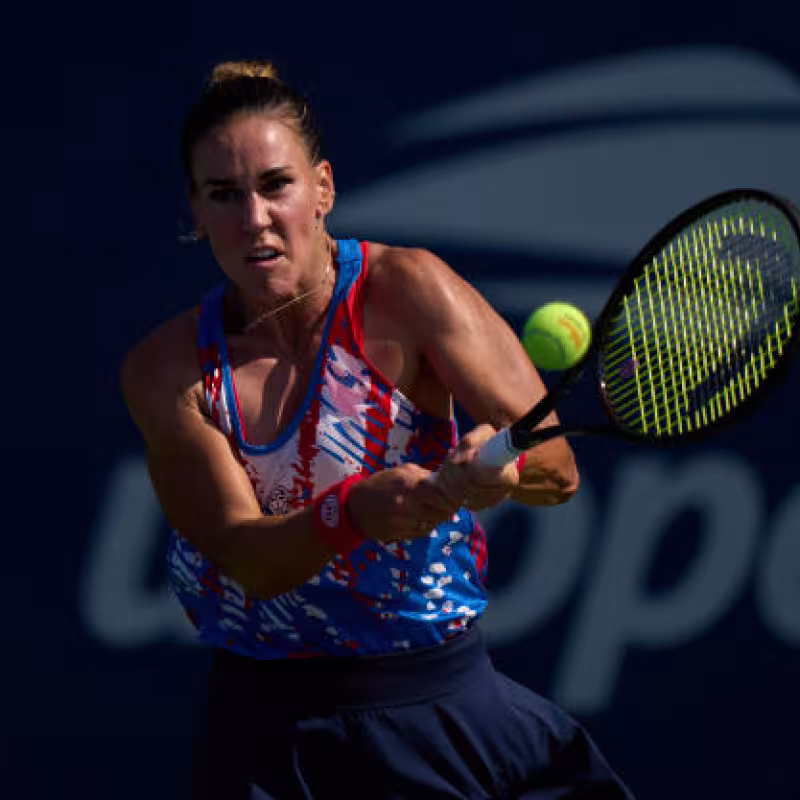 Nuria Parrizas, Spanish player in US Open 2024 qualifying round. Photo: gettyimages.